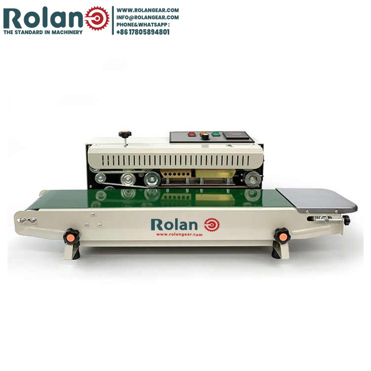 Máquina selladora continua de bolsas de plástico de acero inoxidable Rolan ⚙