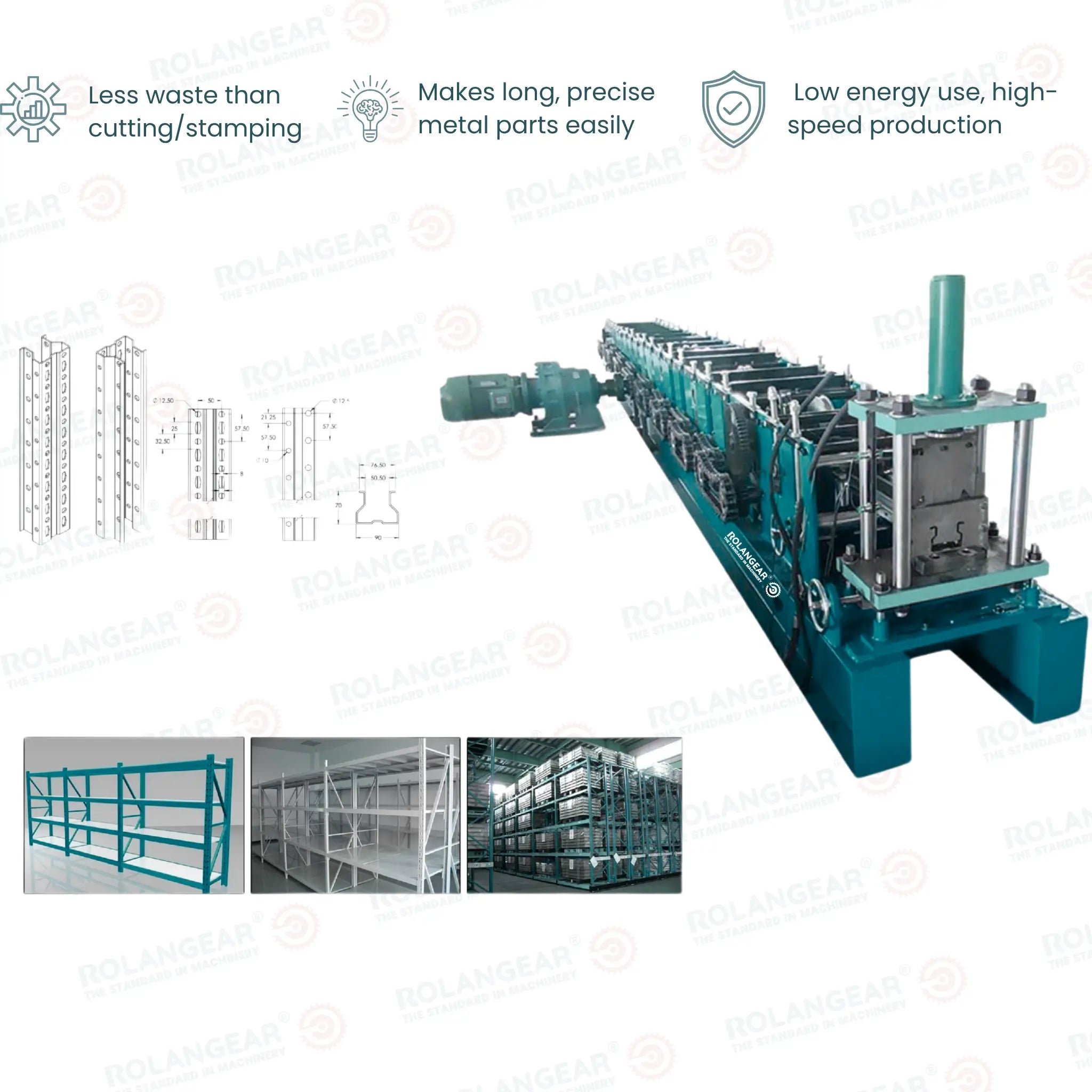 RGT-549F Storage Rack Roll Forming Machine
