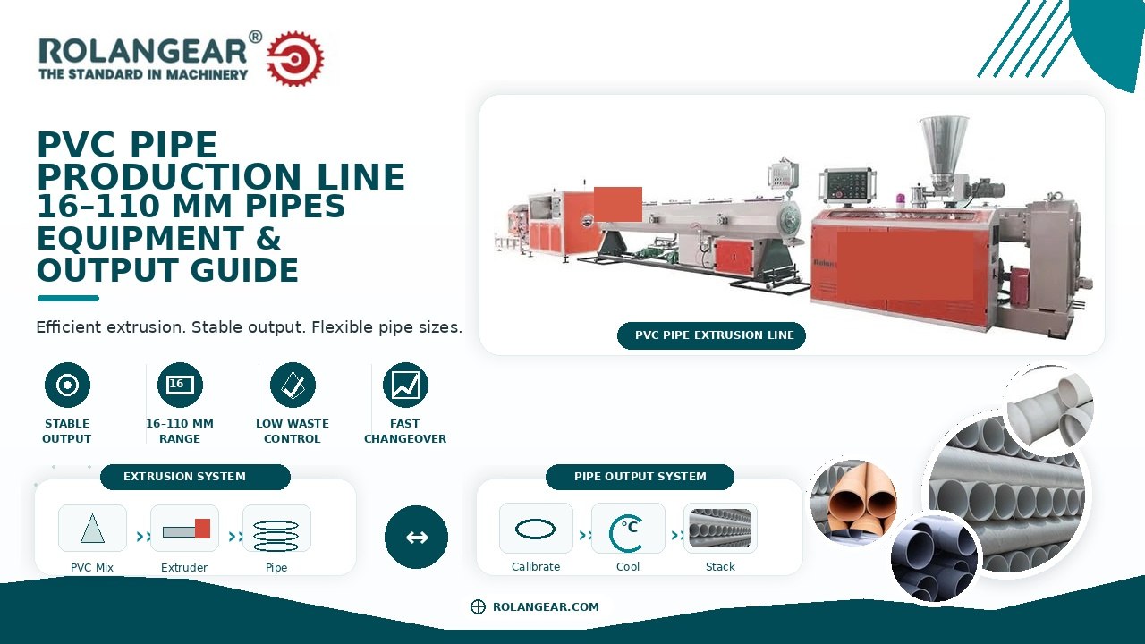 PVC Pipe Production Line for 16–110 mm Pipes