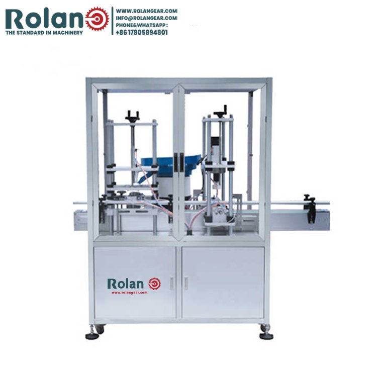 Automatic cap drop double stepping bottle holding and capping machine Rolan ⚙