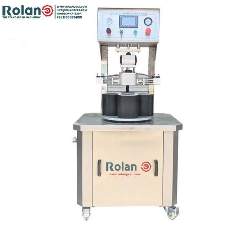 Semi-automatic 4 Heads Glass Plastic Metal Jar Bottle Cans Vacuum Capping Sealing Machine Rolan ⚙