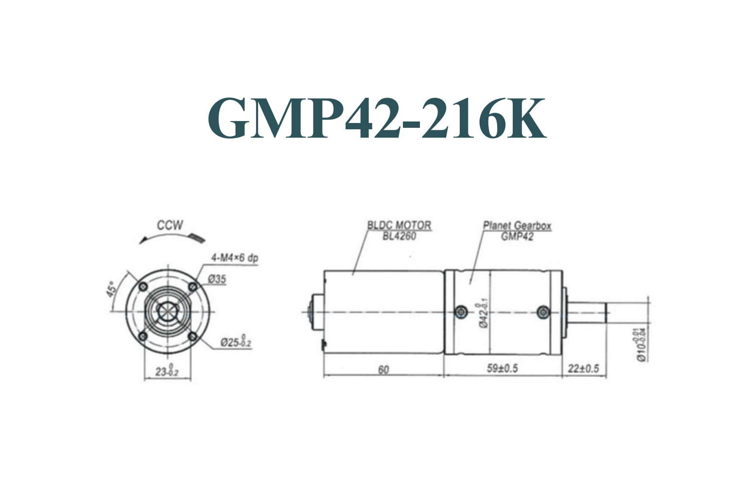 عينة محرك التروس GMP42
