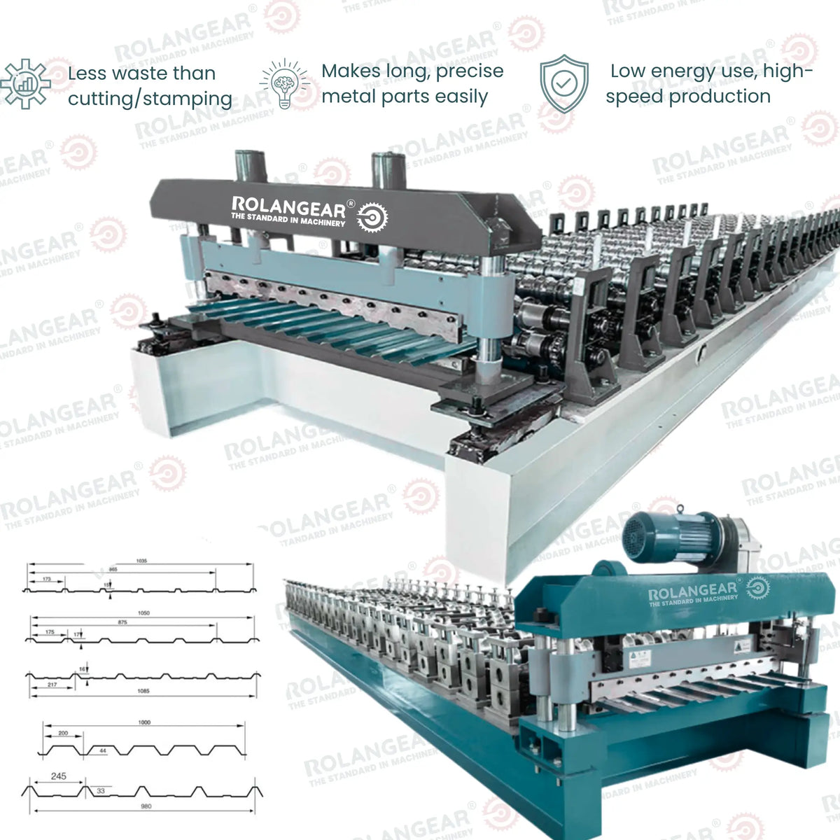 RGT-525F 1000/750 Steel Roof / Wall Panel Production Line