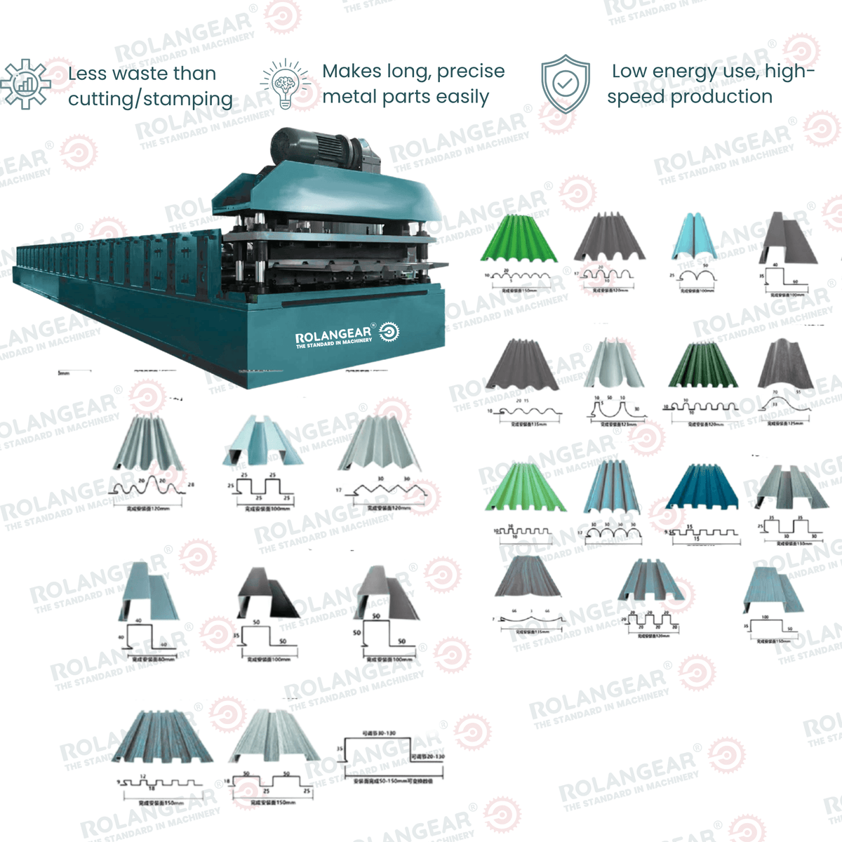 RGT-526F acero roof/wall panel rollo formado máquina